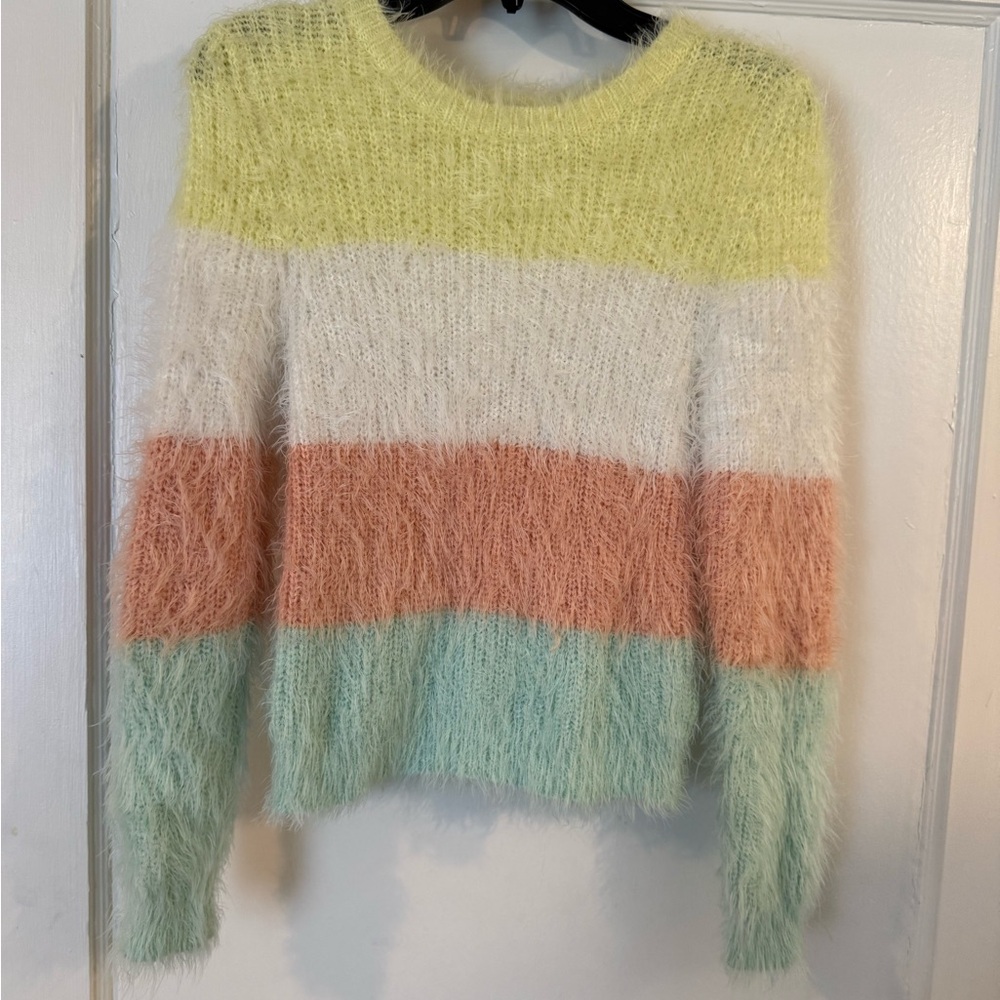 Wonder Nation Yellow and White Crew Neck Sweater